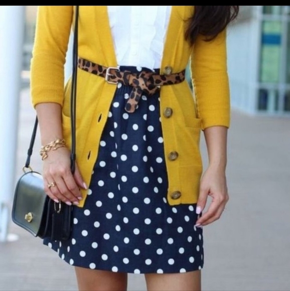 Aina Be Dresses & Skirts - NWOT 1960s NAVY BLUE& WHITE POLKA DOTS MINI SKIRT W/ FRONT POCKETS SMAL